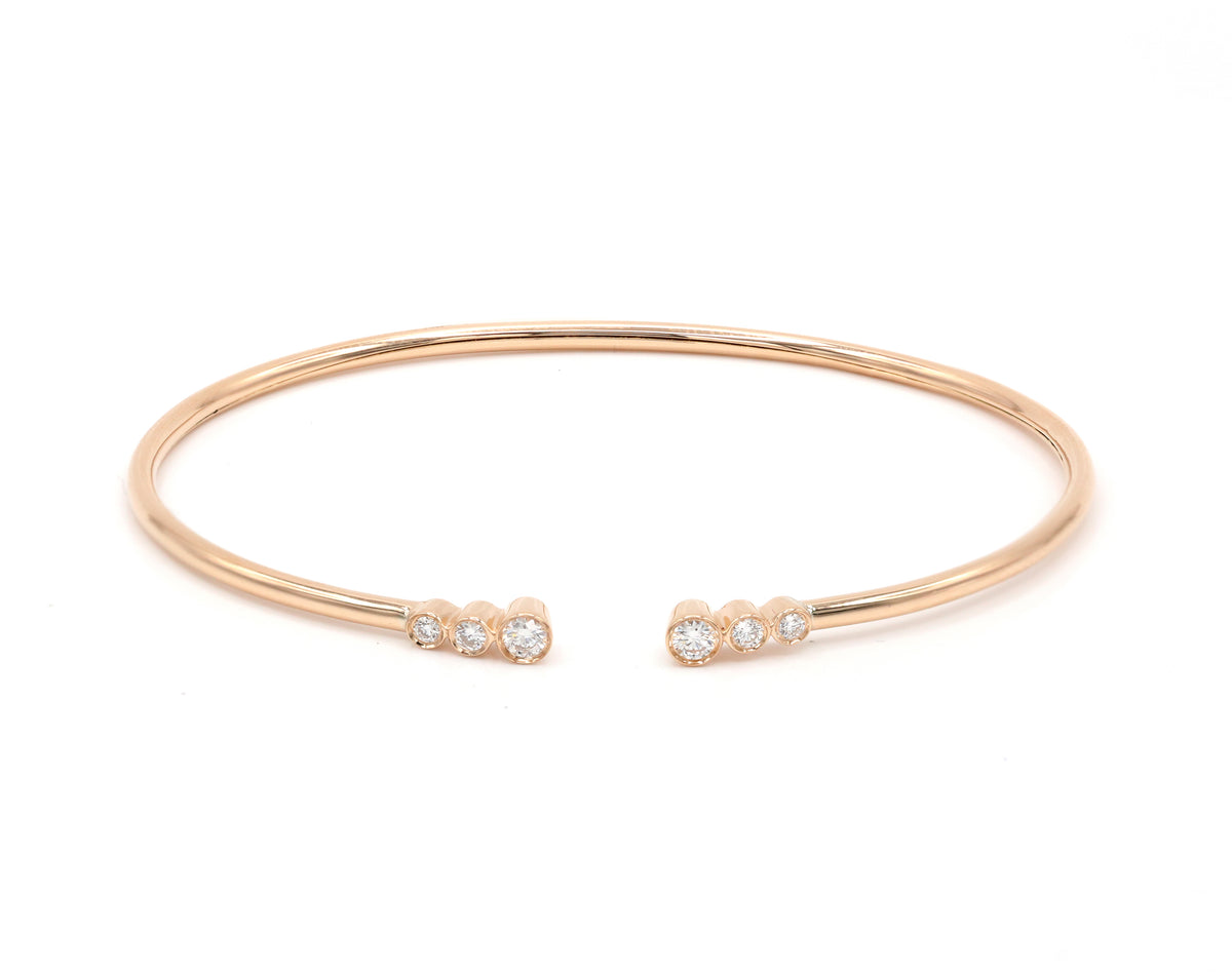 Bangle B-7230-PG Diamond bangle made of pink gold