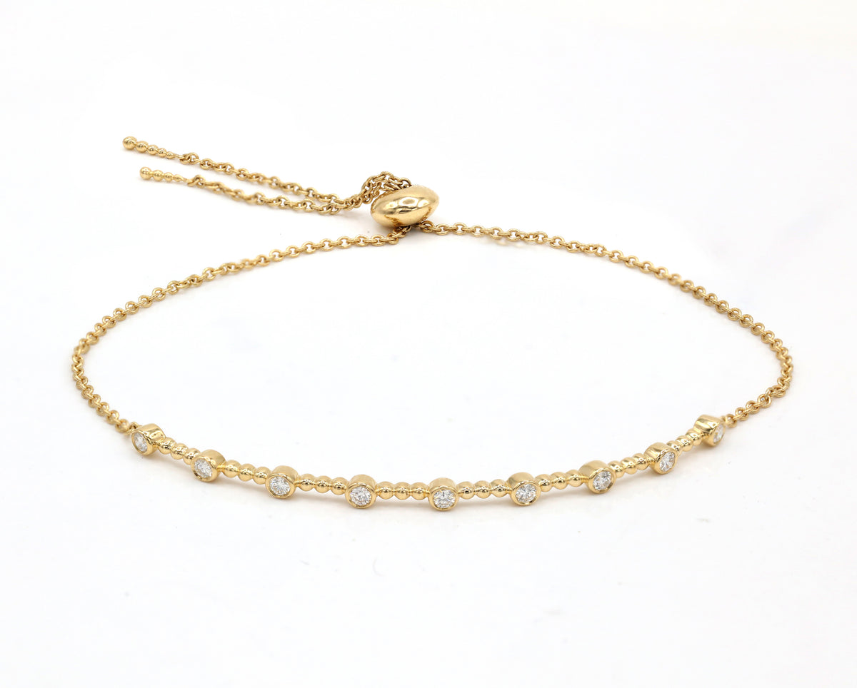 Bracelet B-9461-YG Diamond bracelet made of yellow gold