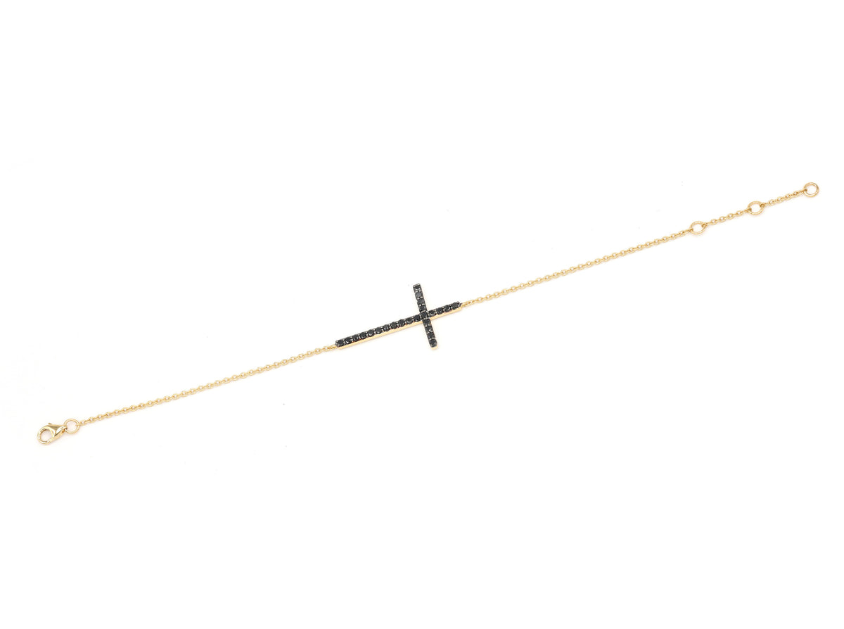 Bracelet B-9471-YG Bracelet made of yellow gold with Black Diamonds