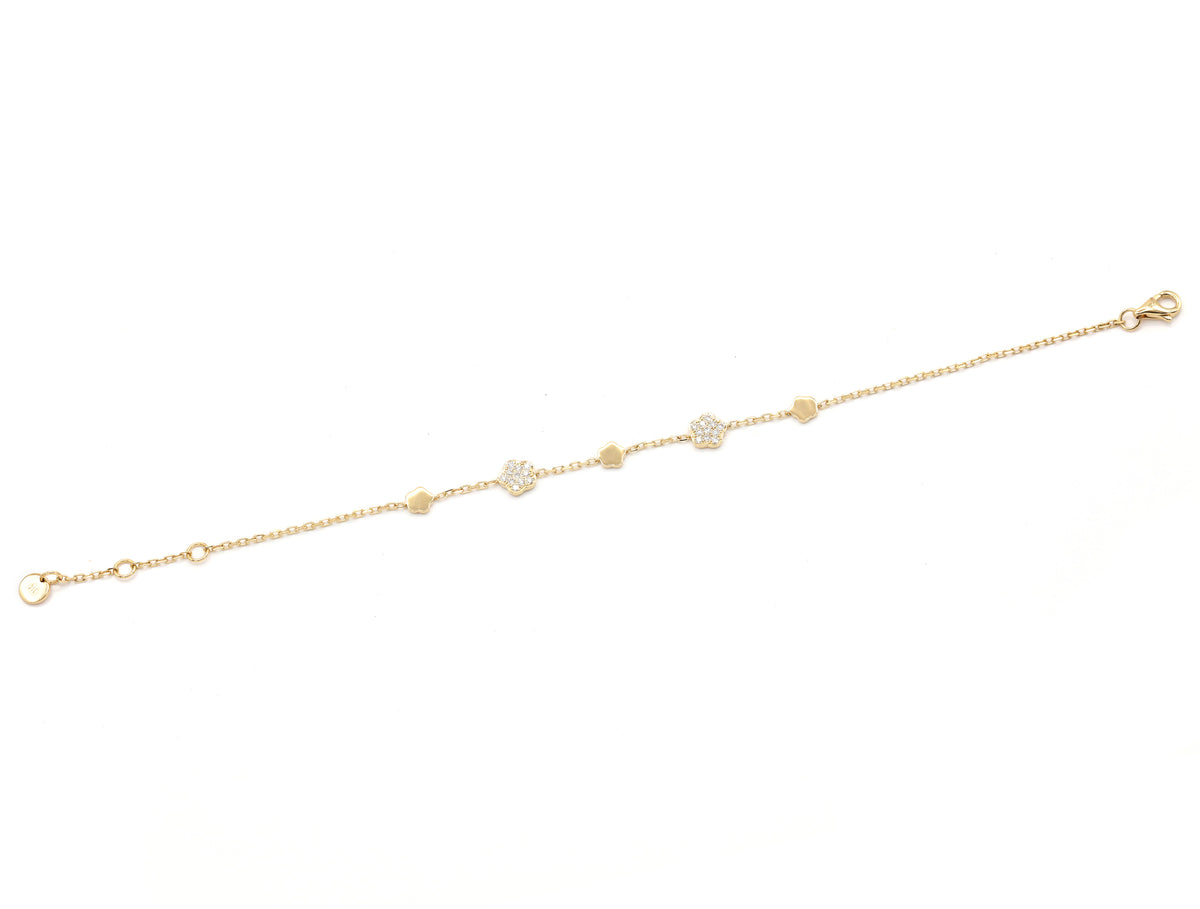 Bracelet B-9474-YG Diamond bracelet made of yellow gold