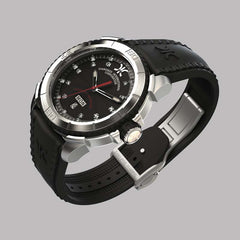 Diamond watch 9280-AN-NR-Rubber Sports automatic watch with calendar and 21 brilliants