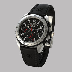 Diamond watch 9288-AN-NR-Rubber Sports automatic watch with chronograph and 19 brilliants