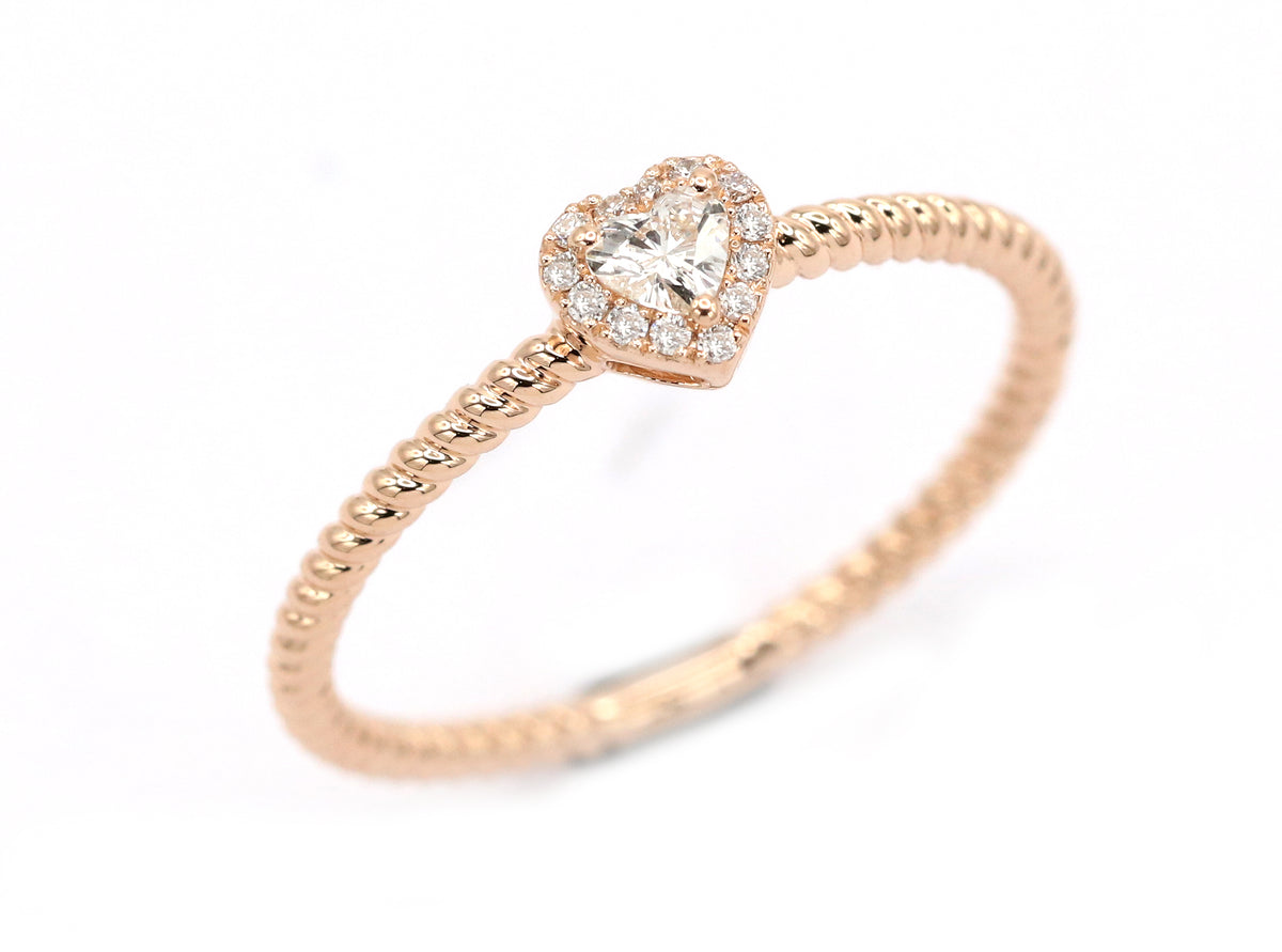 Ring R-37948-PG Diamond ring made of pink gold