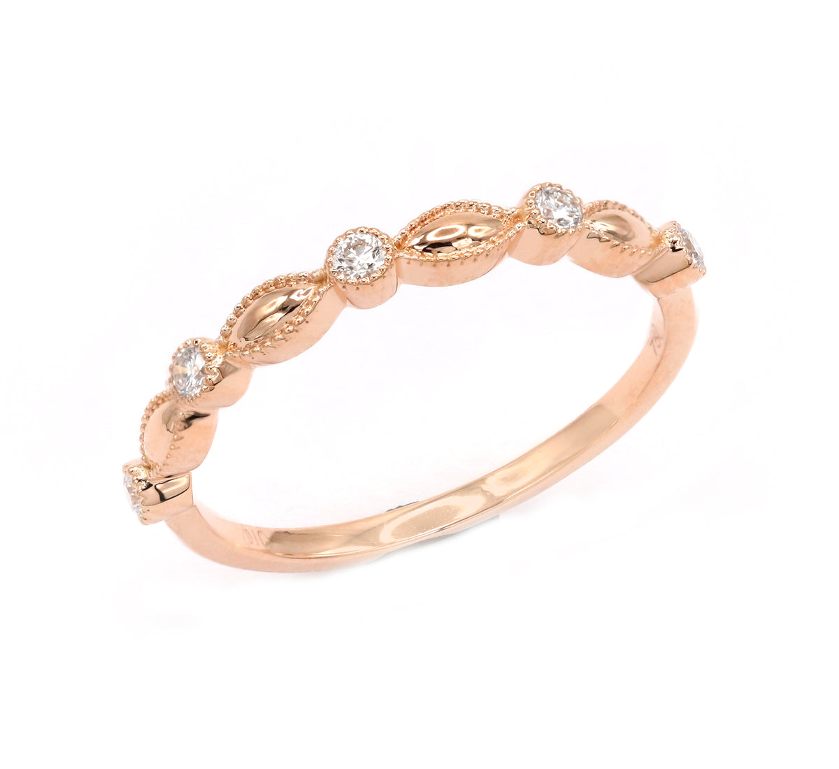 Ring R-38765-PG Diamond ring made of pink gold