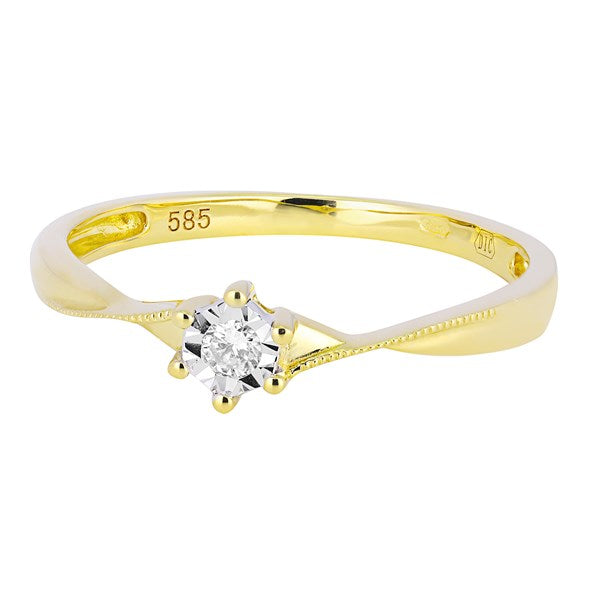 Ring Carla Diamond ring made of combination yellow and white gold