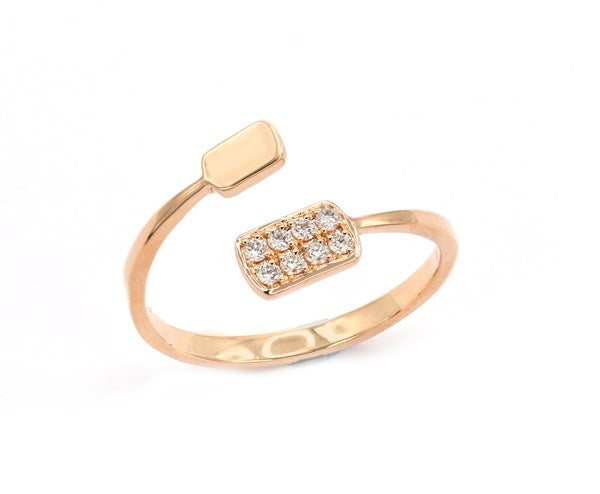 Ring R-38771-PG Diamond ring made of pink gold