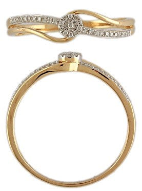 Ring Kylie Diamond ring made of yellow and white gold