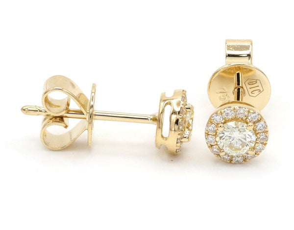 Earrings E-18801-YG Diamond earrings made of yellow gold