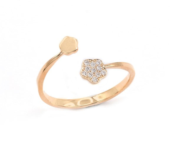 Ring R-38659-PG Diamond ring made of pink gold