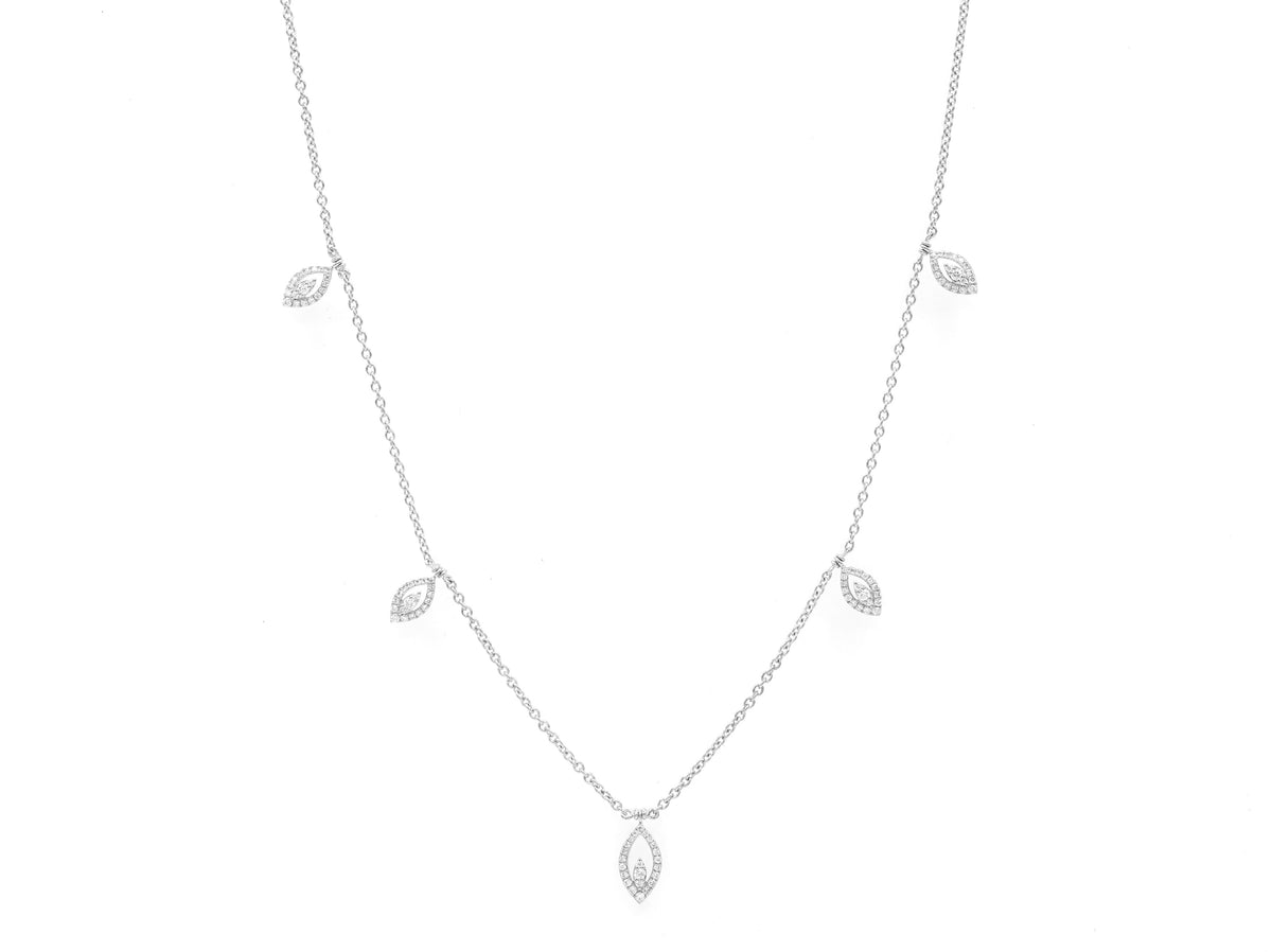 Necklace N-227-WG Diamond necklace made of white gold