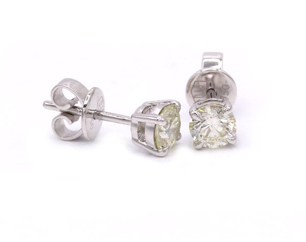 Earrings E-25094-WG Diamond earrings made of white gold
