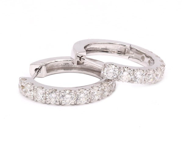 Earrings E-29132-WG Diamond earrings made of white gold