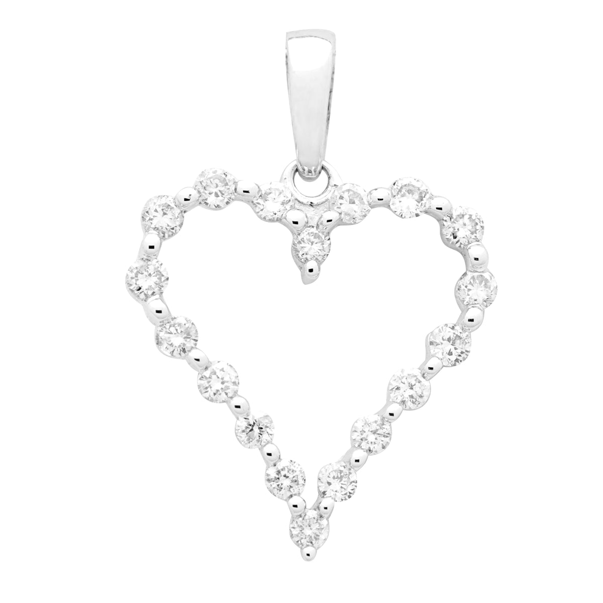 Pendant Heart Diamond pendant made of white gold