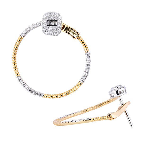 Earrings Adriana Diamond earrings made of combination white and yellow gold