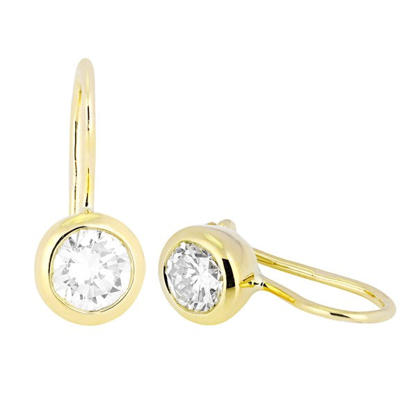 Earrings E-21129-YG Children's diamond earrings made of yellow gold