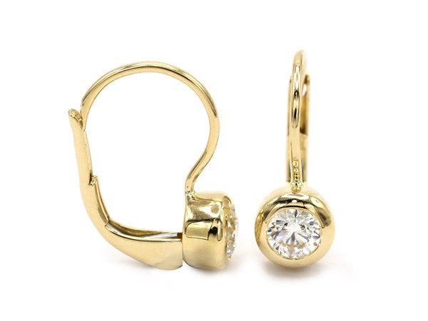 Earrings E-21046-YG Diamond earrings made of yellow gold