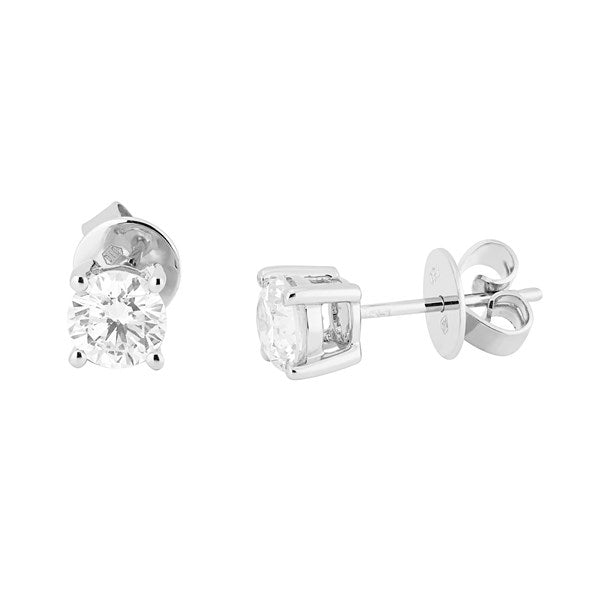 Earrings E-21069-WG Diamond earrings made of white gold